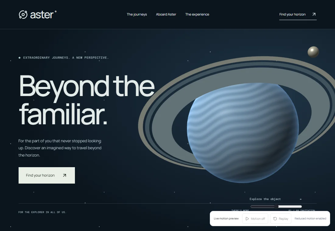 Aster / Beyond — landing page preview