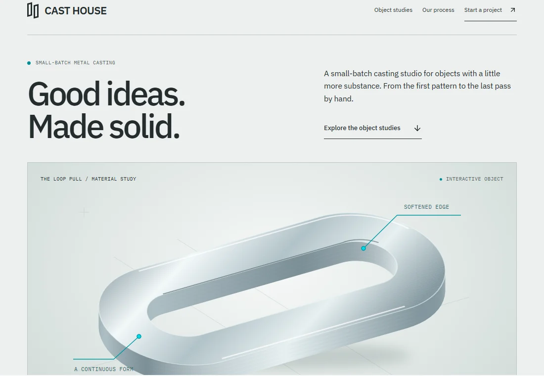 CAST HOUSE — landing page preview