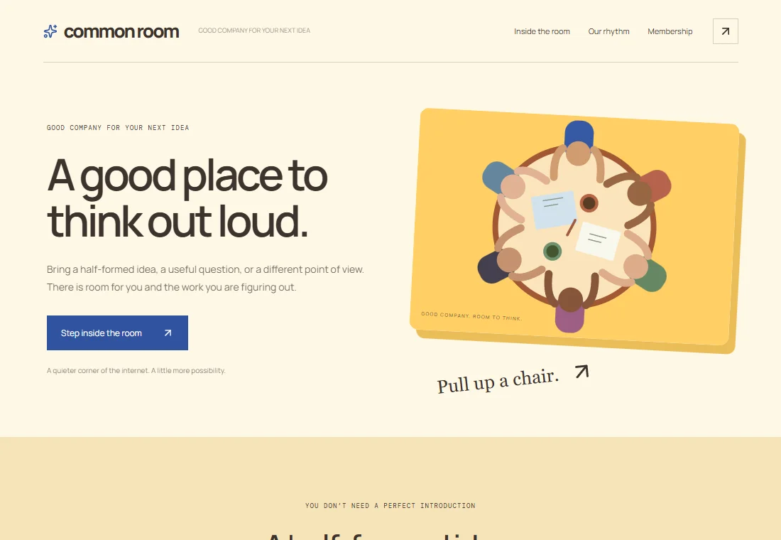 Common Room — landing page preview