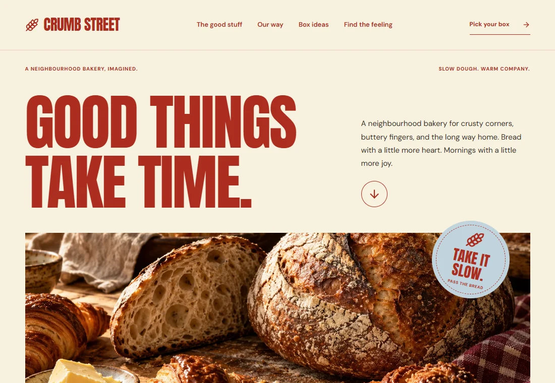 CRUMB STREET — landing page preview