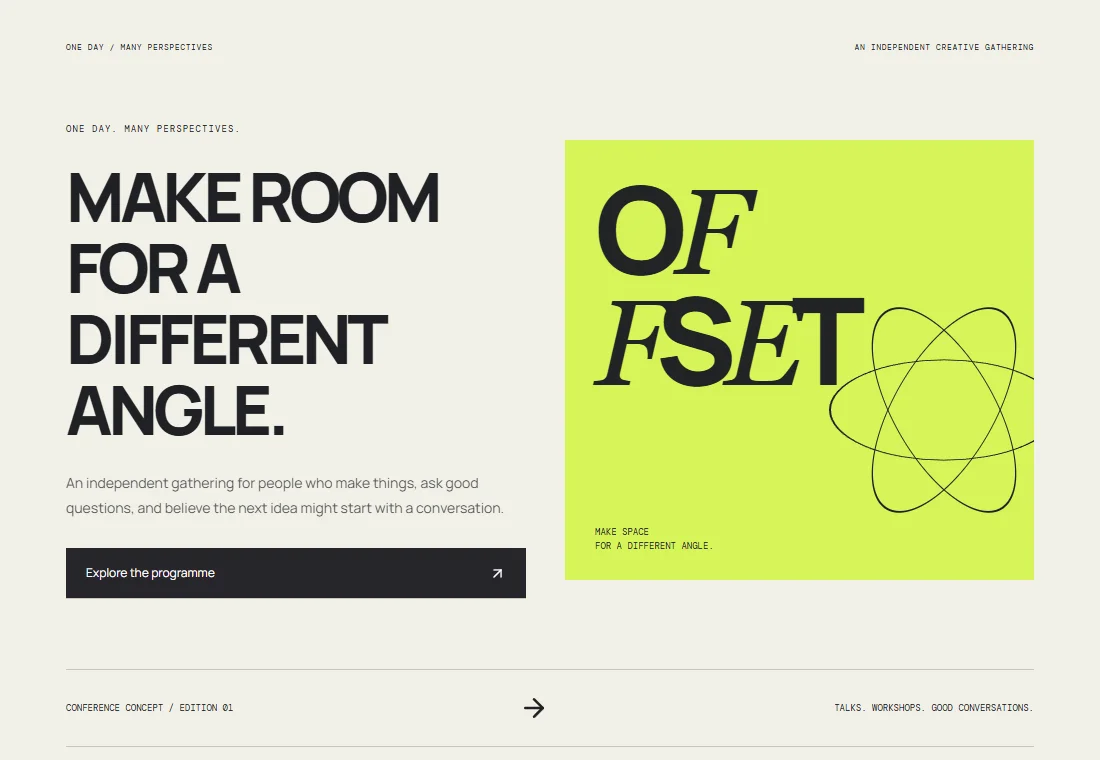 Off/Set / Opening — section preview