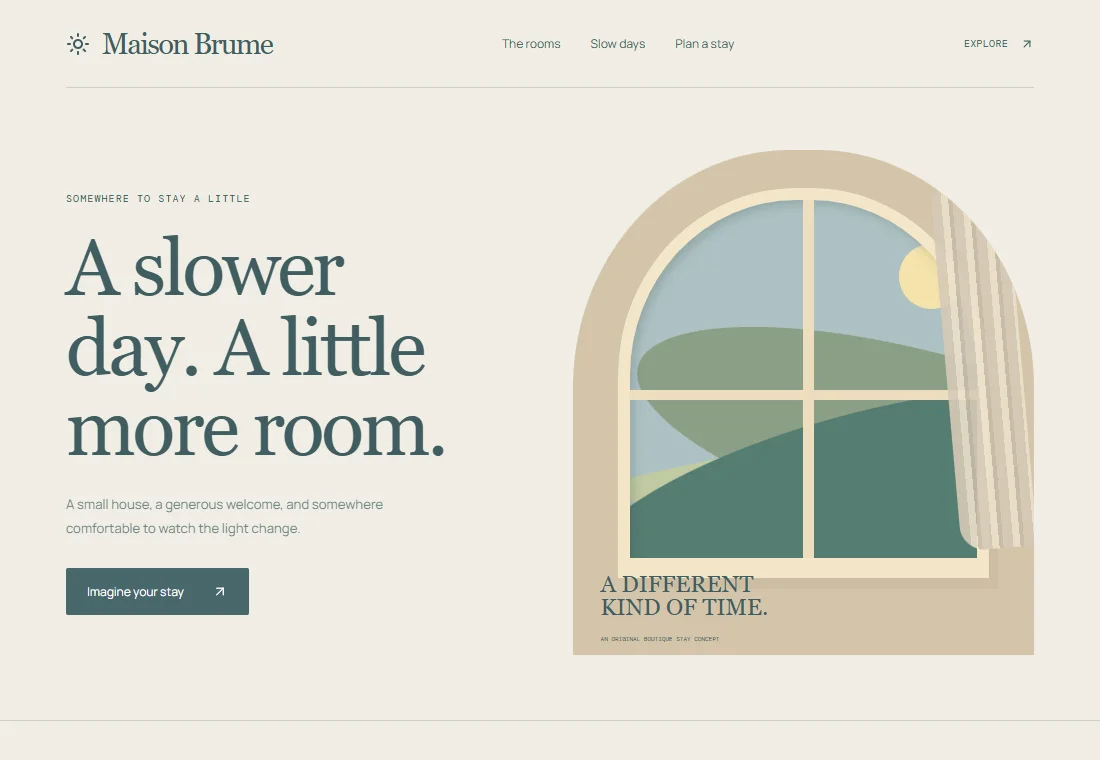 Maison Brume — landing page preview