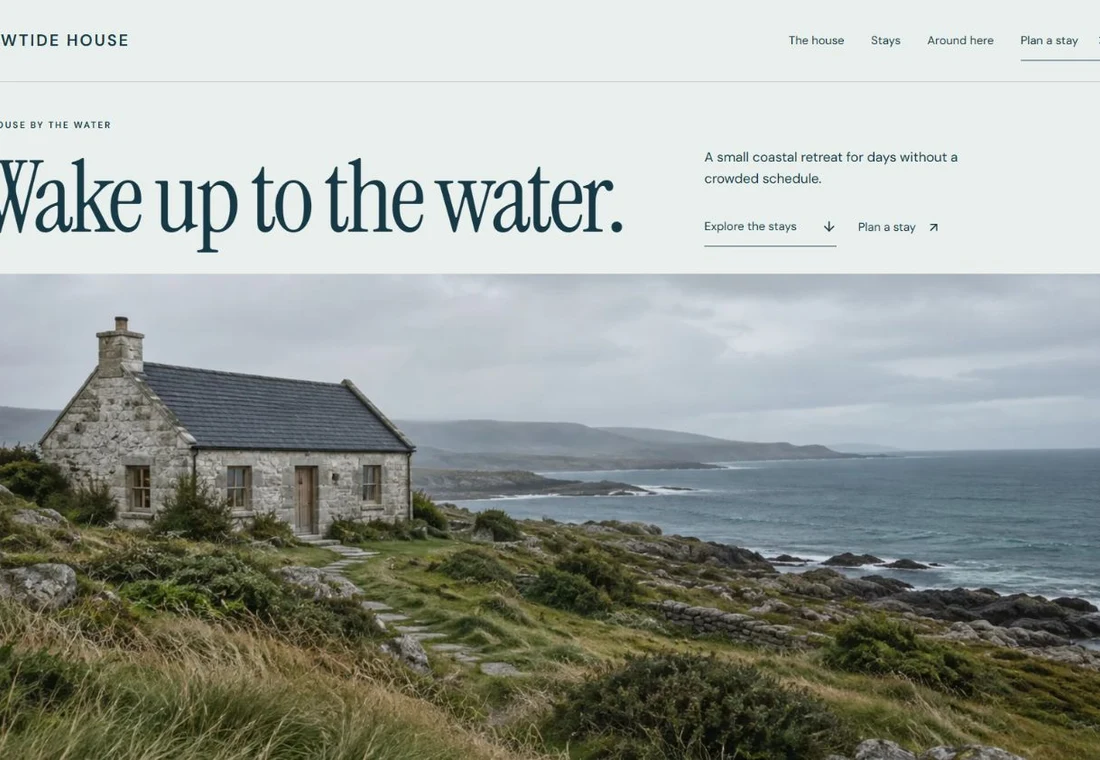 LOWTIDE HOUSE — landing page preview
