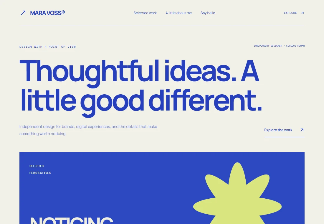 Mara Voss — landing page preview
