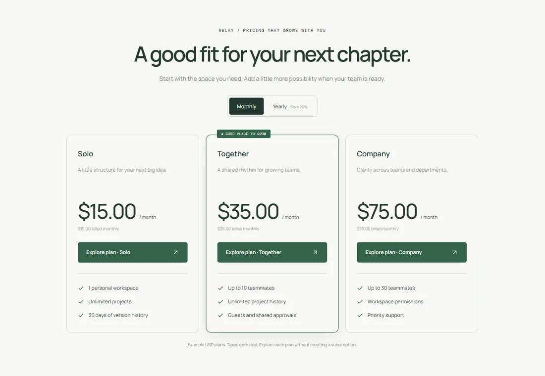 Room to Grow — section preview