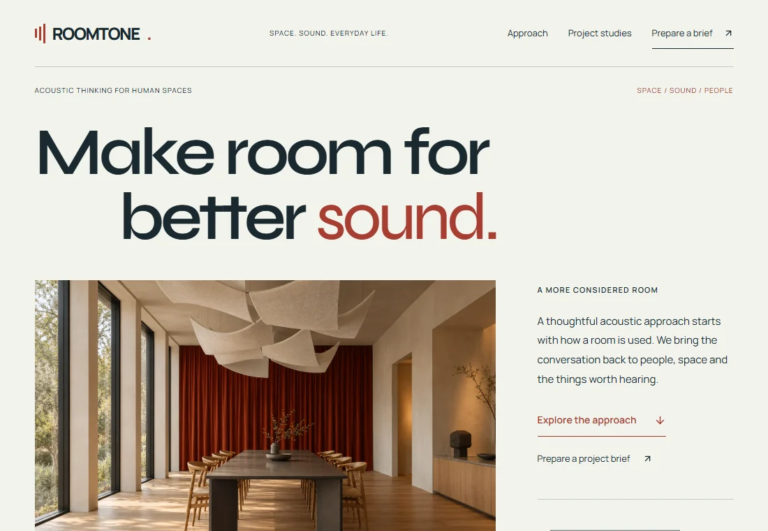 ROOMTONE — landing page preview