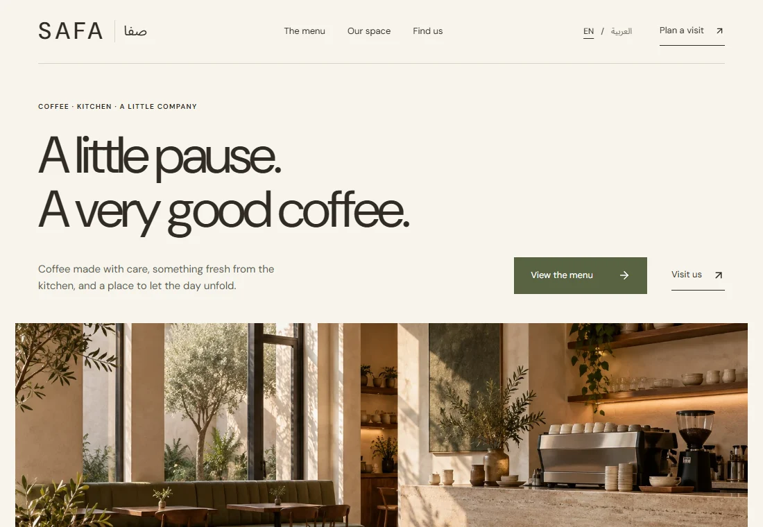 SAFA — landing page preview