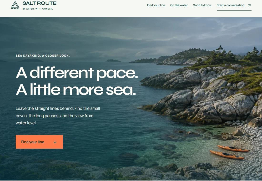 SALT ROUTE — landing page preview
