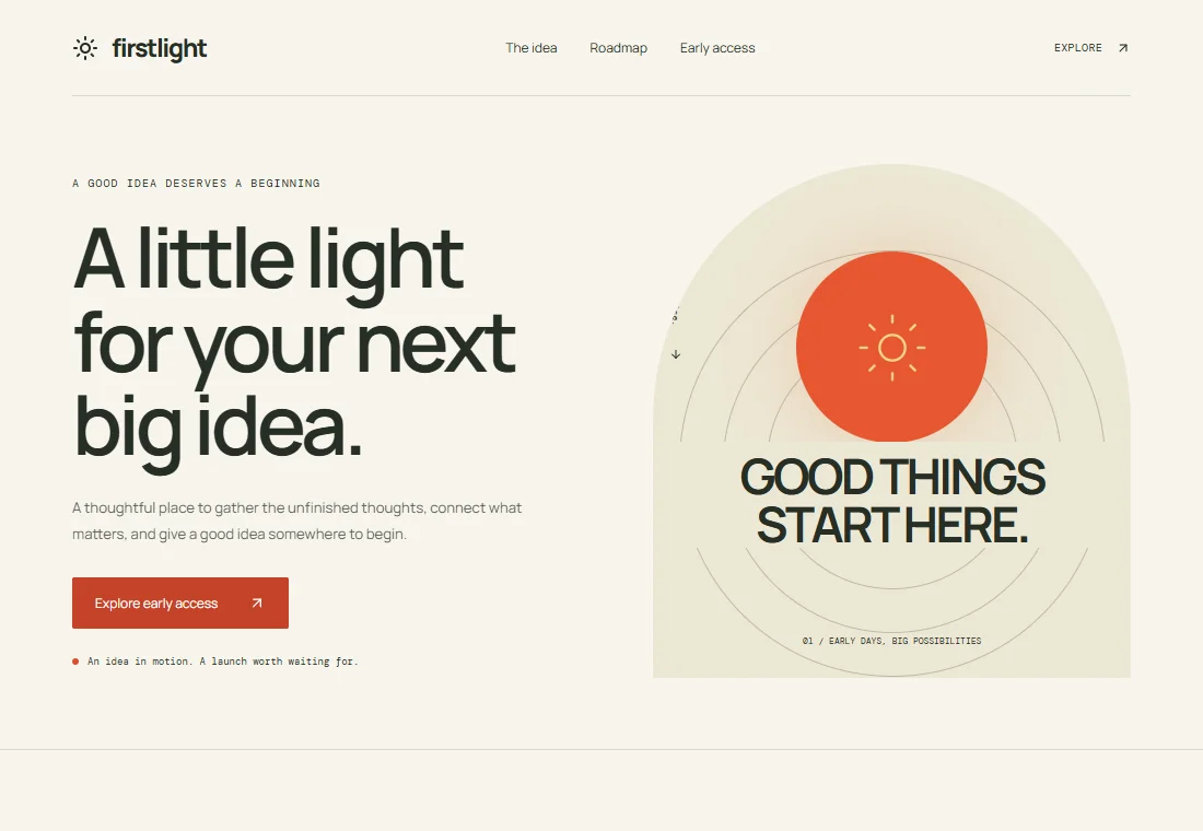 Firstlight — landing page preview