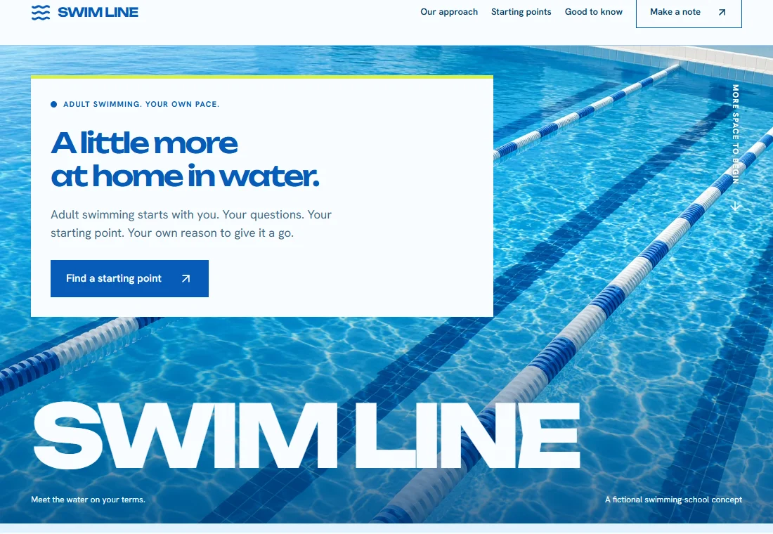 SWIM LINE — landing page preview