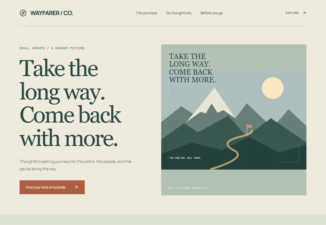 Wayfarer / Co. — landing page preview