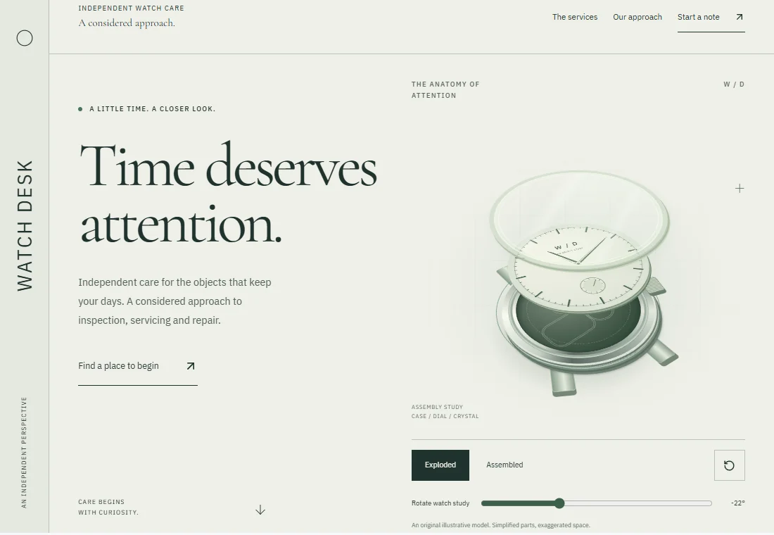 WATCH DESK — landing page preview