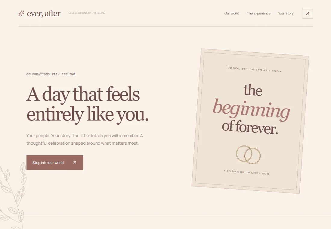 Ever, After — landing page preview