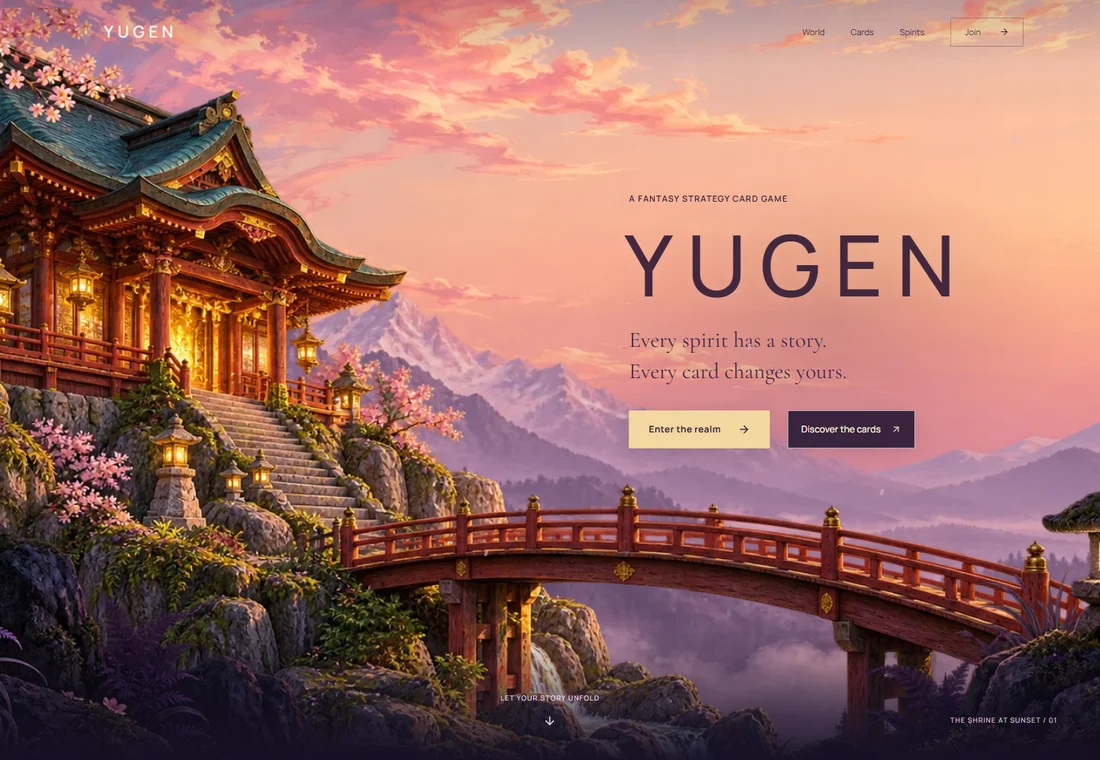 YUGEN — landing page preview